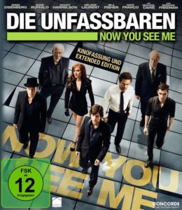 Now you see me DVD Cover mit Woody Harrelson, Isla Fisher, Mark Rufallo, Morgan Freeman, Jesse Eisenberg