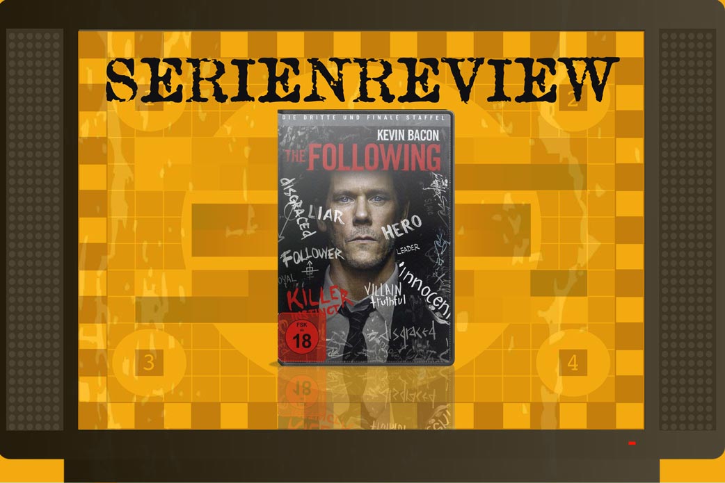 Serien-Review zu The Following Staffel 3 mit DVD Cover in Fernseher